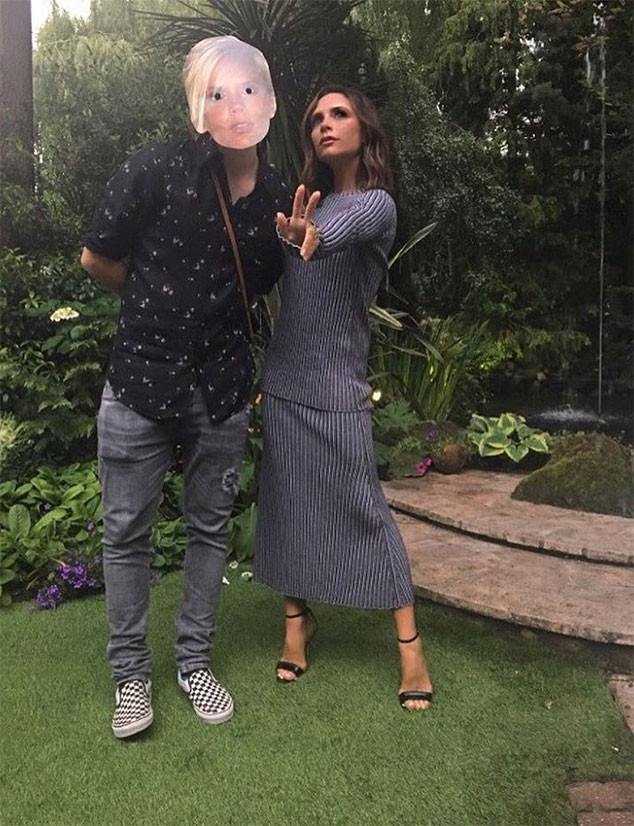 Victoria Beckham, Son Brooklyn Beckham, Mask Victoria Beckham, Son Brooklyn Beckham, Mask